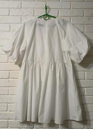 Поплиновое белое короткое платье от asos6 фото