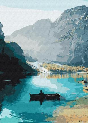 Картины по номерам "прогулка в лодке" раскраски по цифрам. 40*50 см.украина