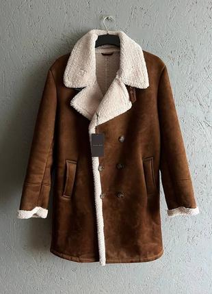 Zara man дублянка, пальто, дубленка
