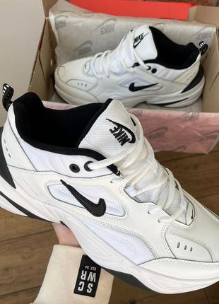 Женские кроссовки nike m2k tekno "white/black"3 фото