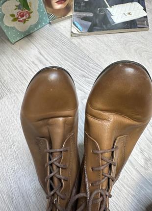 Ботинки gabor винтаж берцы однотонные коричневые кэжуалы6 фото