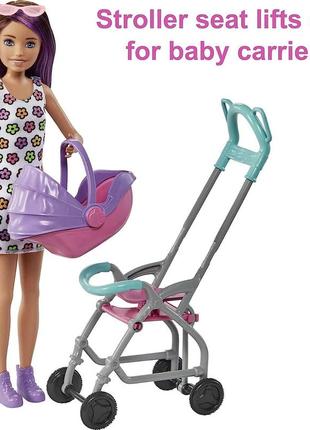 Кукла барби скиппер няня с коляской barbie skipper babysitters inc.3 фото