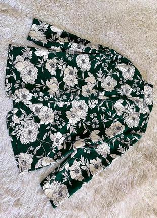 Стильный зеленый пиджак capsule в цветочный принт6 фото