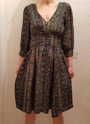 Суперроскошное красивое платье дорогого датского бренда margit brandt натуральный шелк