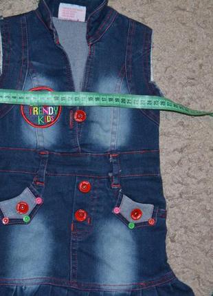 Сарафан джинсовий на дівчинку,  2-4 роки3 фото