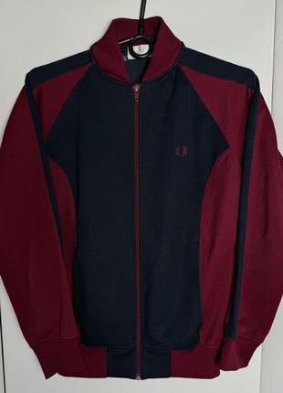 Бомбер fred perry синий бордовый унисекс фред перри куртка кофта женский2 фото