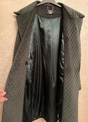 Шикарное стеганое бархатное пальто кимоно4 фото
