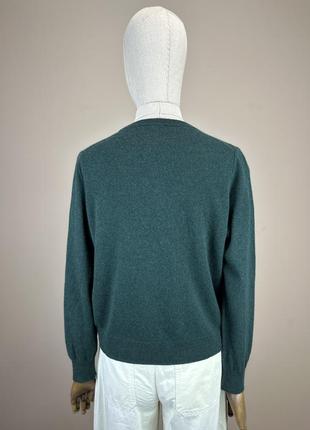 Gant кардиган шерсть шерсть шерсть свитера в виде кашемира зеленого изумруда4 фото
