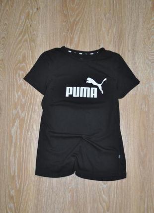 Черная трикотажная футболка puma