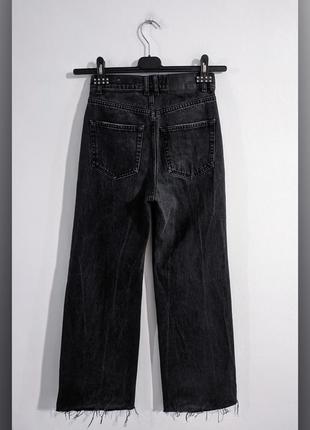 Джинси широкі з високою посадкою pull and bear denim jeans2 фото