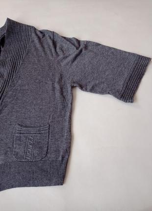 Шерстяной кардиган батал на кнопке. 8