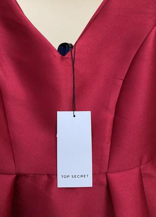 Шикарное вечернее нарядное платье атласная сатиновая тафта клеш top secret4 фото