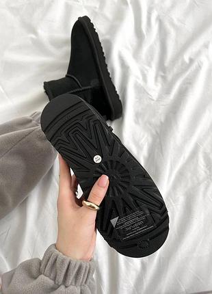 Жіночі уггі ugg classic mini black уги аггі угг міні чорного кольору