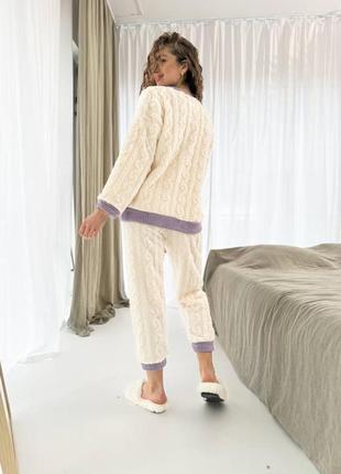Теплая махровая пижама, комплект для дома7 фото