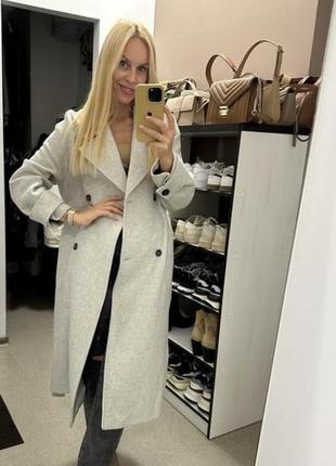 Идеальное плотное шерстяное пальто от бренда zara4 фото