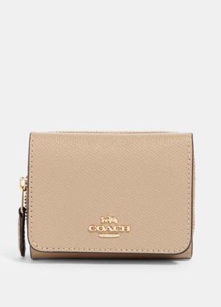 Шкіряний гаманець coach small trifold оригінал