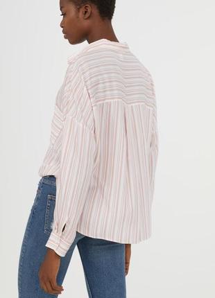 Сорочка в полоску oversized h&m 3
