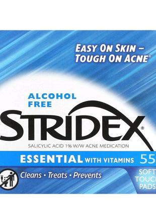 Stridex single-step, контроль акне, без спирту, 55 м’яких подушечок