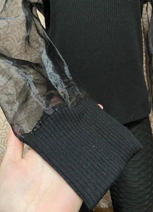 Фирменный свитер с ажурными рукавами zara5 фото