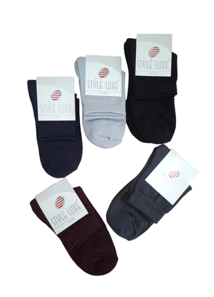 Набір 5 пар жіночі зимові шкарпетки з махровою підошвою стиль люкс 35-38р. середні5 фото