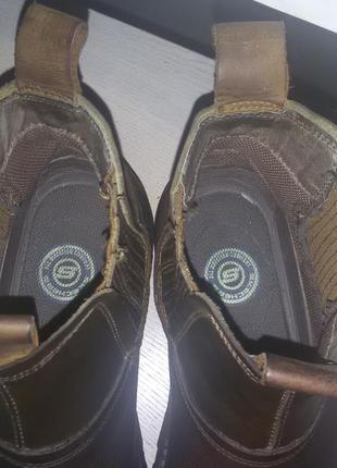 Кожаные ботинки-челси skechers размер 43-44 (28,5 см)7 фото