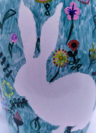 Чашка ручної роботи, чашка з квітами, чашка мамі в подарунок, керамічна кружка5 фото