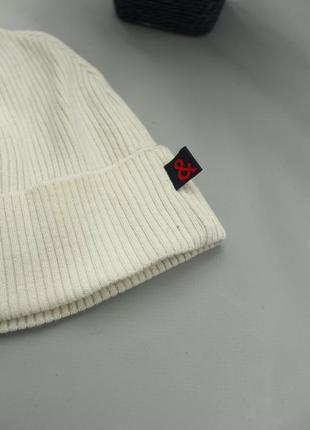 Dolce&gabbana вінтажна оригінальна жіноча шапка beanie біні з підворотом біла бежева молочна осіння дольче габана versace gucci prada vintage3 фото