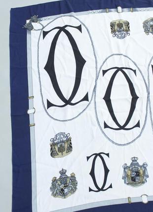 Cartier шелковый платок женский hermes christian dior 100% шелк синий черный5 фото