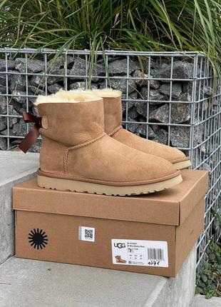 Уггі угги угг ugg mini bailey bow ii chestnut