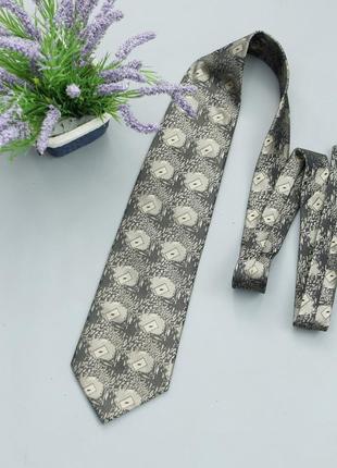 Gucci чоловіча краватка шовкова 100% шовк вінтаж vintage versace галстук гучі prada brunello cuccinelli hermes loro piana tie3 фото