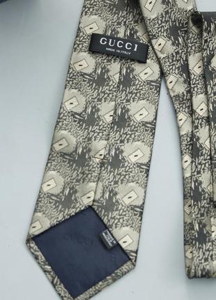 Gucci чоловіча краватка шовкова 100% шовк вінтаж vintage versace галстук гучі prada brunello cuccinelli hermes loro piana tie2 фото