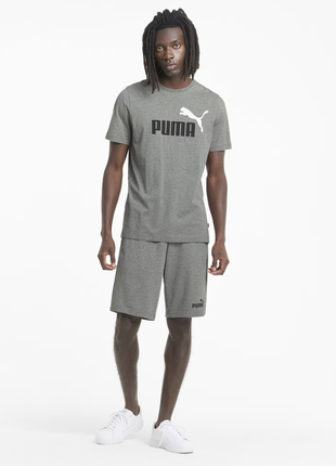 Сірі чоловічі шорти puma essentials jersey men's shorts нові оригінал з сша3 фото