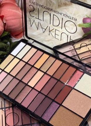 Тени makeup studio dodo girl + хайлайтер, палетка теней 33 оттенка (b) salemarket