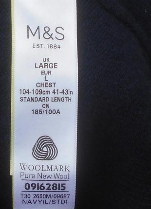 Шерстяной свитер от marks & spenser знак качества woolmark3 фото