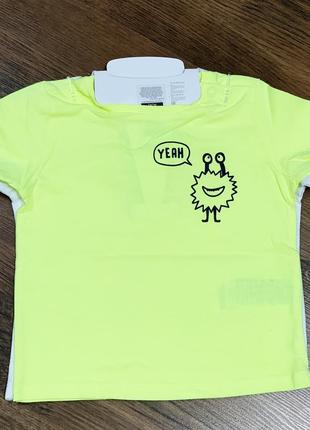 Набор (2 шт) ярких футболок на мальчика или девочку от cool club, размер 74 см (6-12 мес)7 фото