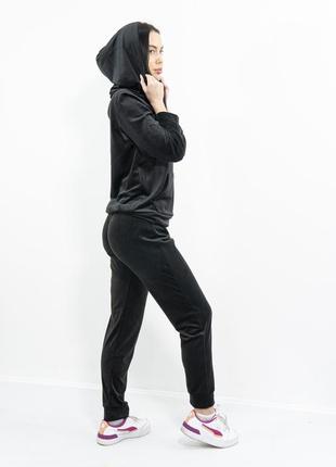 Спортивний велюровий жіночий костюм lee cooper louisa xl чорний7 фото