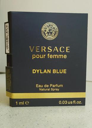 Versace dylan blue парфюмированная вода оригинал пробник 1 мл1 фото