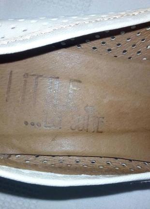 Кожаные туфли лоферы мокасины little la suite р. 37 ст. 24 см шир. 8 см6 фото