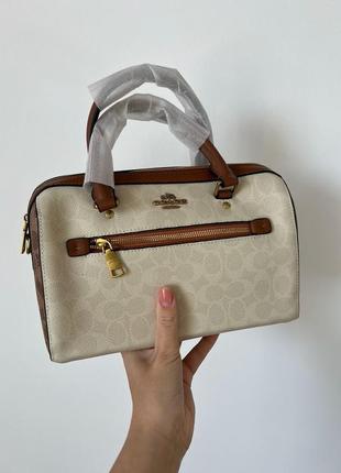 Женская сумка rowan satchel in signature canvas8 фото