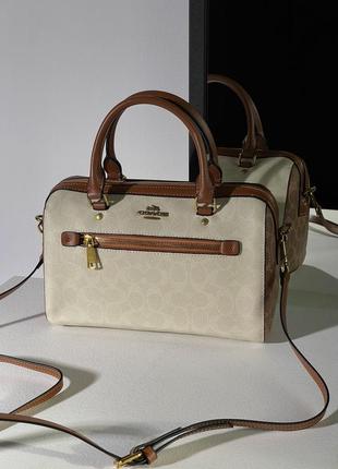 Женская сумка rowan satchel in signature canvas7 фото