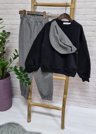 Теплий костюм трійка с бананкою