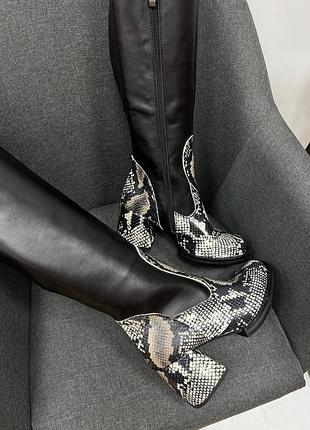 Чоботи ботфорти з ексклюзивної натуральної шкіри