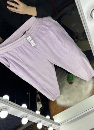 Новые плюшевые бархатные батал штаны джоггеры большие plus size