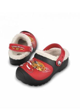 Crocs lightning mcqueen drag racing lined clog кроксы  макквин утеплённые (оригинал)1 фото