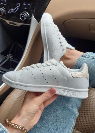 Шикарные женские кроссовки adidas stan smith белого цвета (37-41)1 фото