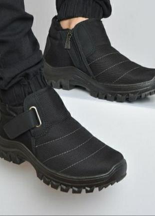Термо ботинки на молнии липучках мужские