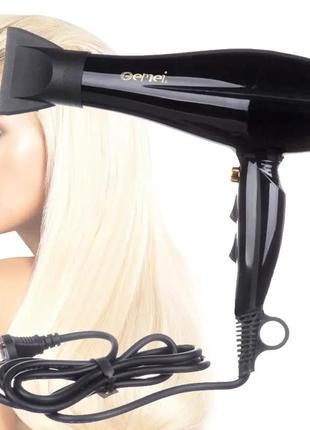 Профессиональный фен для волос классический gemei gm 1765 мощный фен для сушки и укладки волос 2800w1 фото