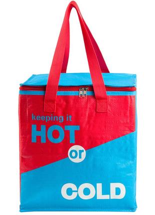 Термосумка, сумка-холодильник 32х20х35 см 22 л sannen cooler bag красно-синяя salemarket3 фото