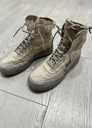 Кроссовки женские nike air force 1 shell beige bq6096- 002