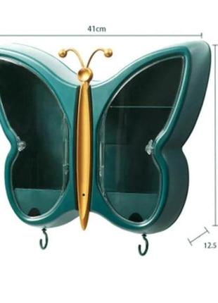 Органайзер-полка для косметики “бабочка” зелёный w-31 кейс для косметики органайзер бокс7 фото